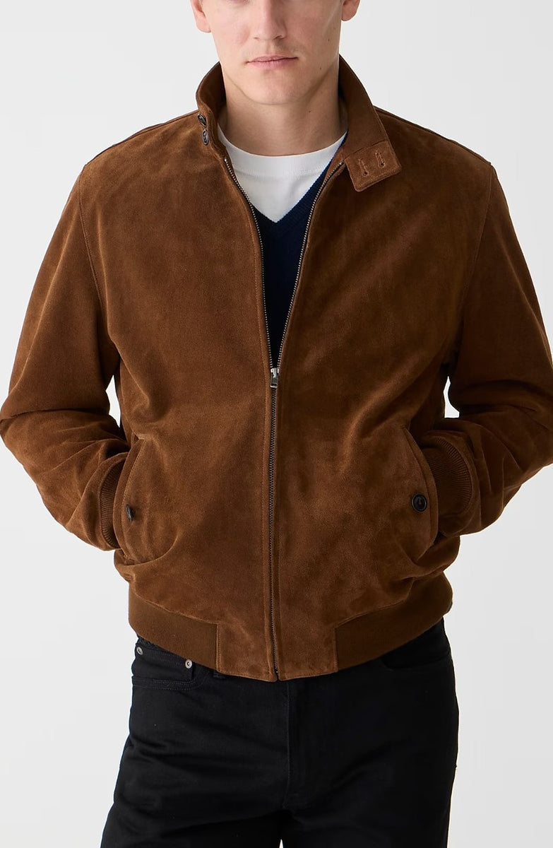Kimid Men Solid Original Genuine Suede Leather Jacket – Prime Leather ...