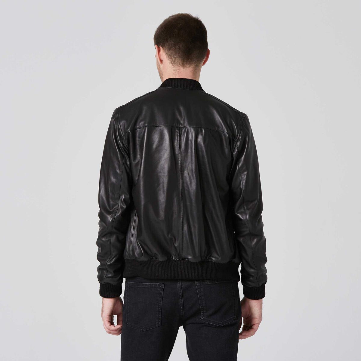 Rick Men Premium Leather Jacket Black 100% Pure Original Bomber – Prime ...