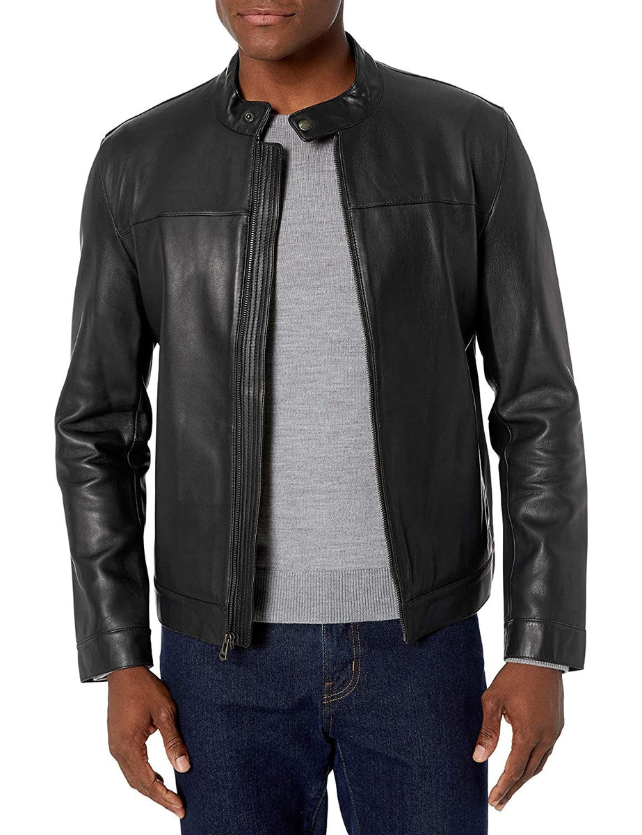 Anito Men Original Genuine Motorcycle Leather Jacket Black – Prime ...