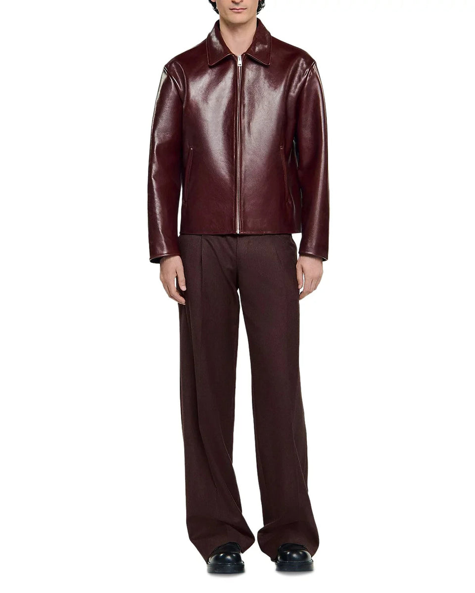 Funk Winter 100% Pure Original Leather Jacket for Men Burgundy Fashion ...